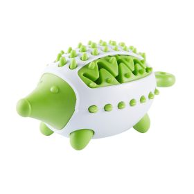 Phedgehog Shape Dog Toy Leaking Food Toys For Small Large Dogs Cat Chewing Toys Pet Tooth Cleaning Indestructible Puppy Toys Ball Molar Tooth Cleaning (Color: green)